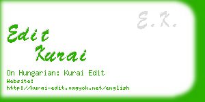 edit kurai business card